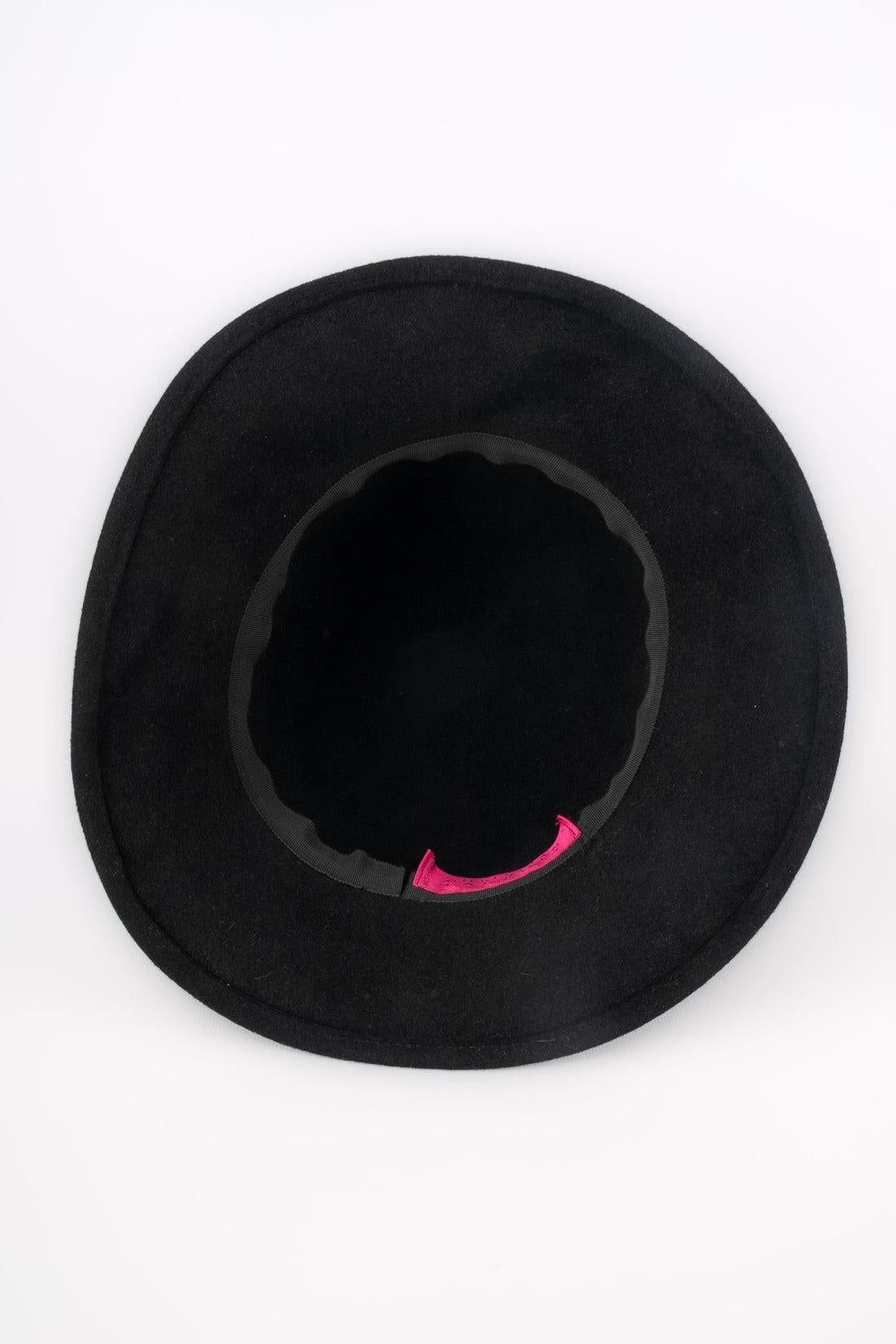 Christian Lacroix Black Moleskin Hat For Sale 3