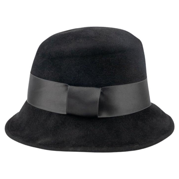 Christian Lacroix Black Moleskin Hat For Sale