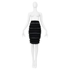 Christian Lacroix Black Pom Pom Pencil Skirt
