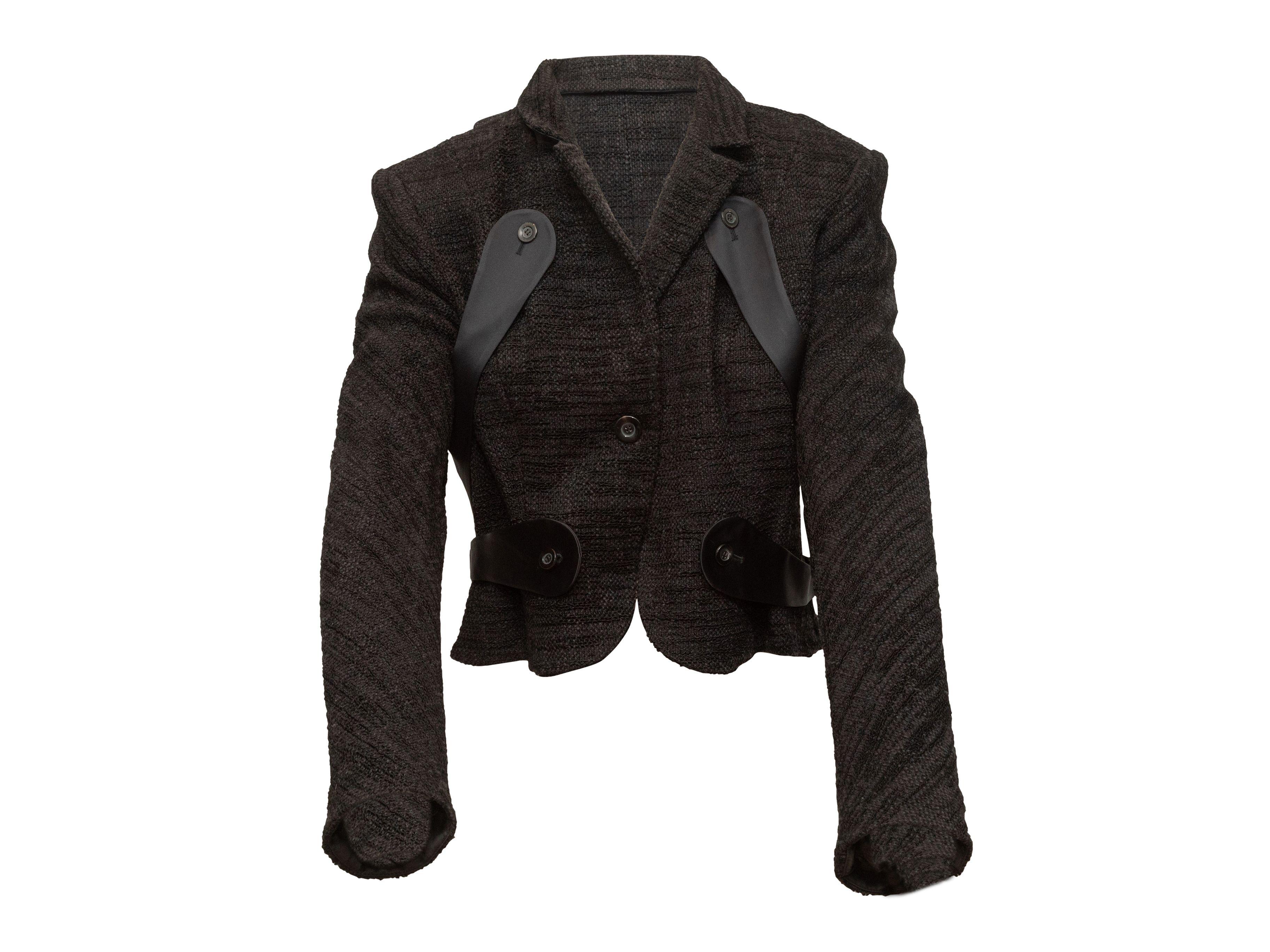 Women's or Men's Christian Lacroix Black Tweed Faux Harness Blazer