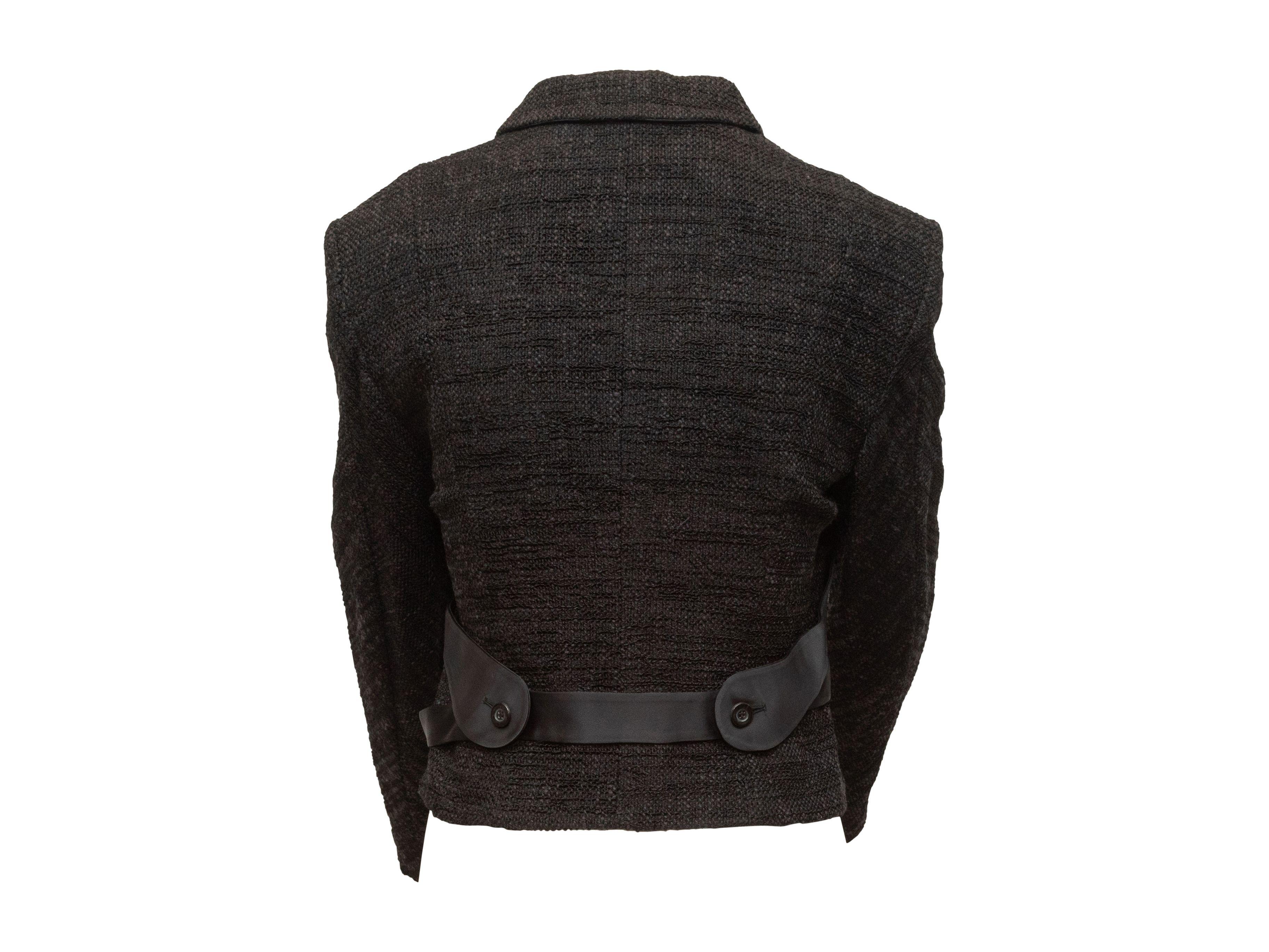 Christian Lacroix Black Tweed Faux Harness Blazer 3