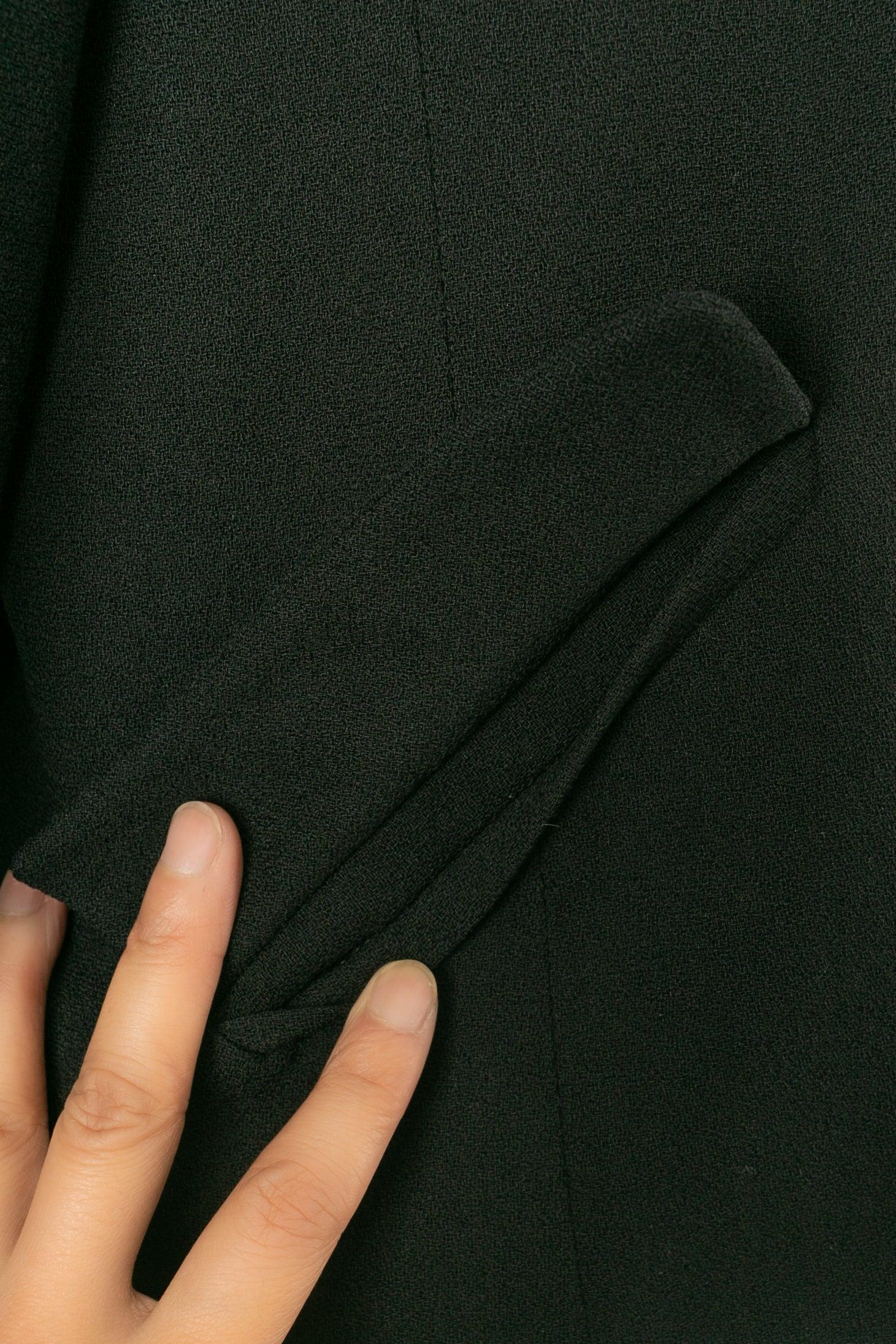 Christian Lacroix Black Wool Blazer Jacket For Sale 3