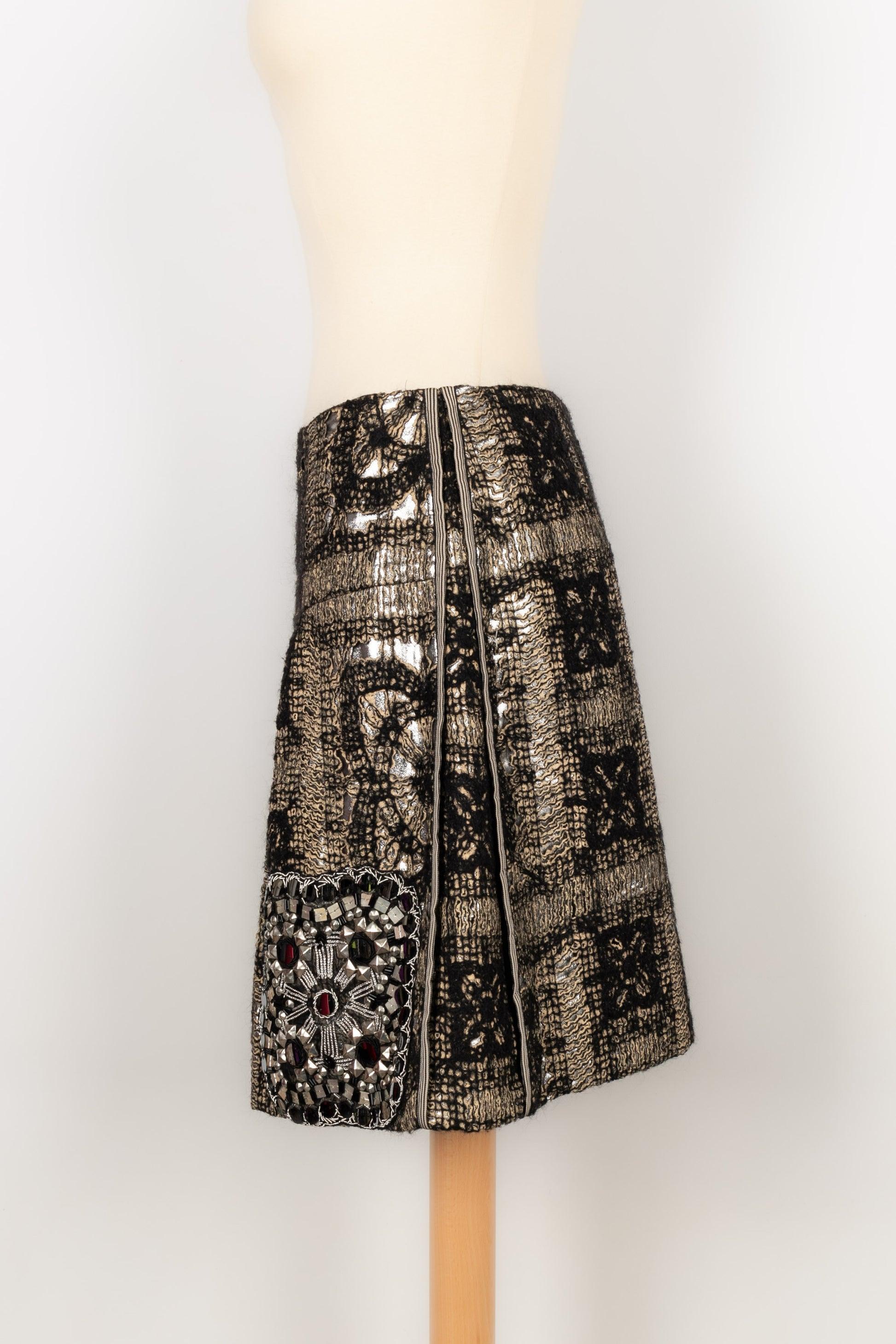 Christian Lacroix Blended Cotton and Mohair Wool Skirt, 2008 In Excellent Condition For Sale In SAINT-OUEN-SUR-SEINE, FR
