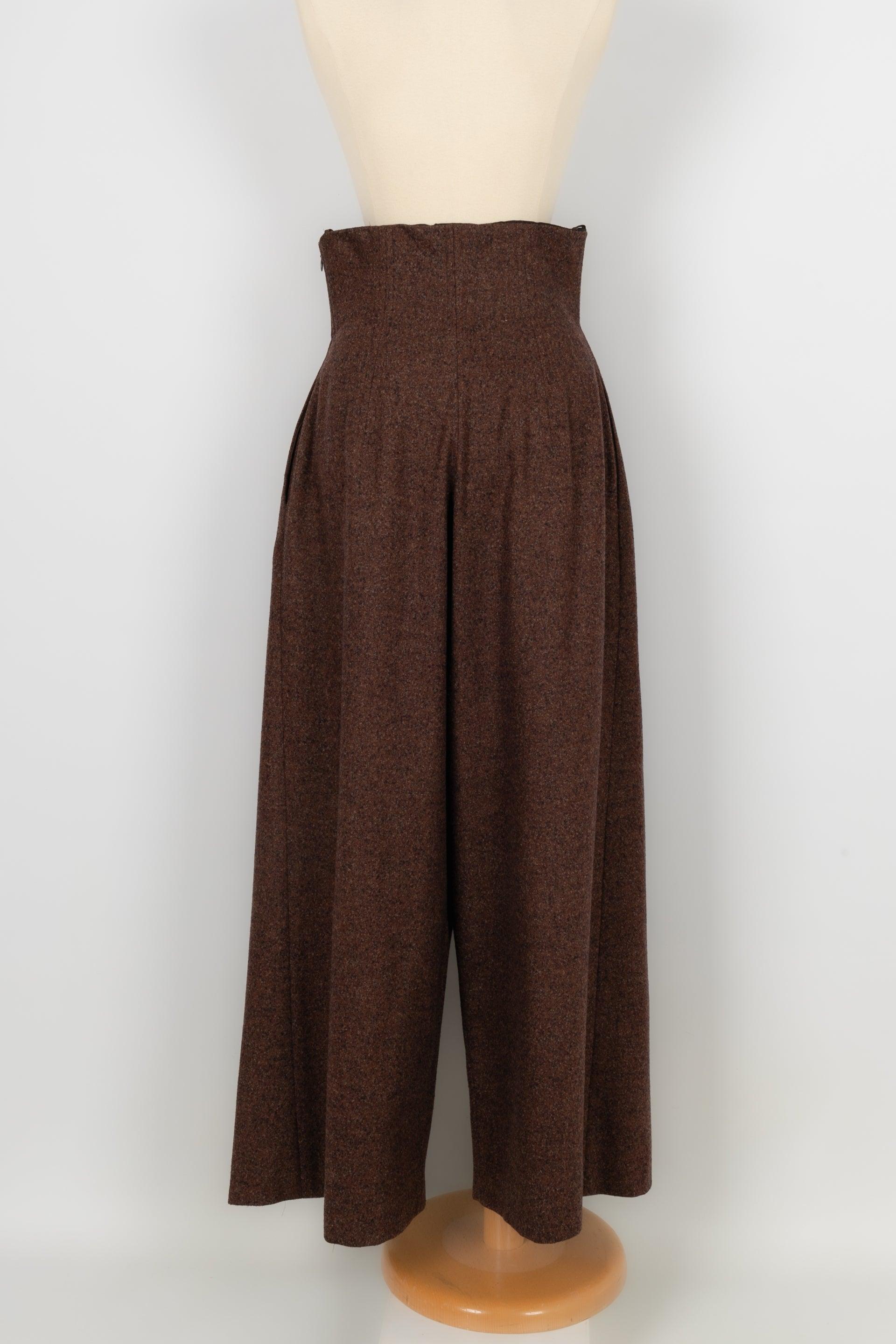 Christian Lacroix Blended Wool High-Waisted Pants Winter, 1993 In Excellent Condition For Sale In SAINT-OUEN-SUR-SEINE, FR