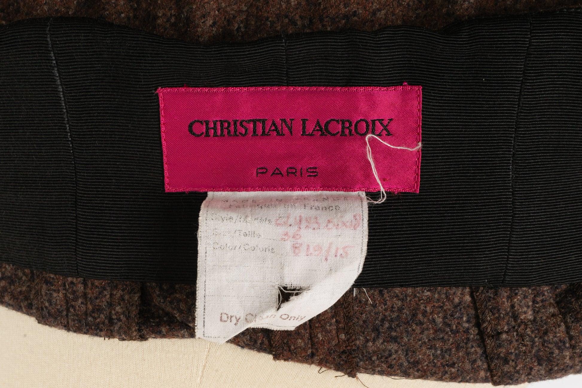 Christian Lacroix Hose mit hoher Taille aus Wollmischung und hoher Taille Winter, 1993 im Angebot 5