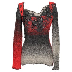 Christian Lacroix Top a maniche lunghe in misto lana