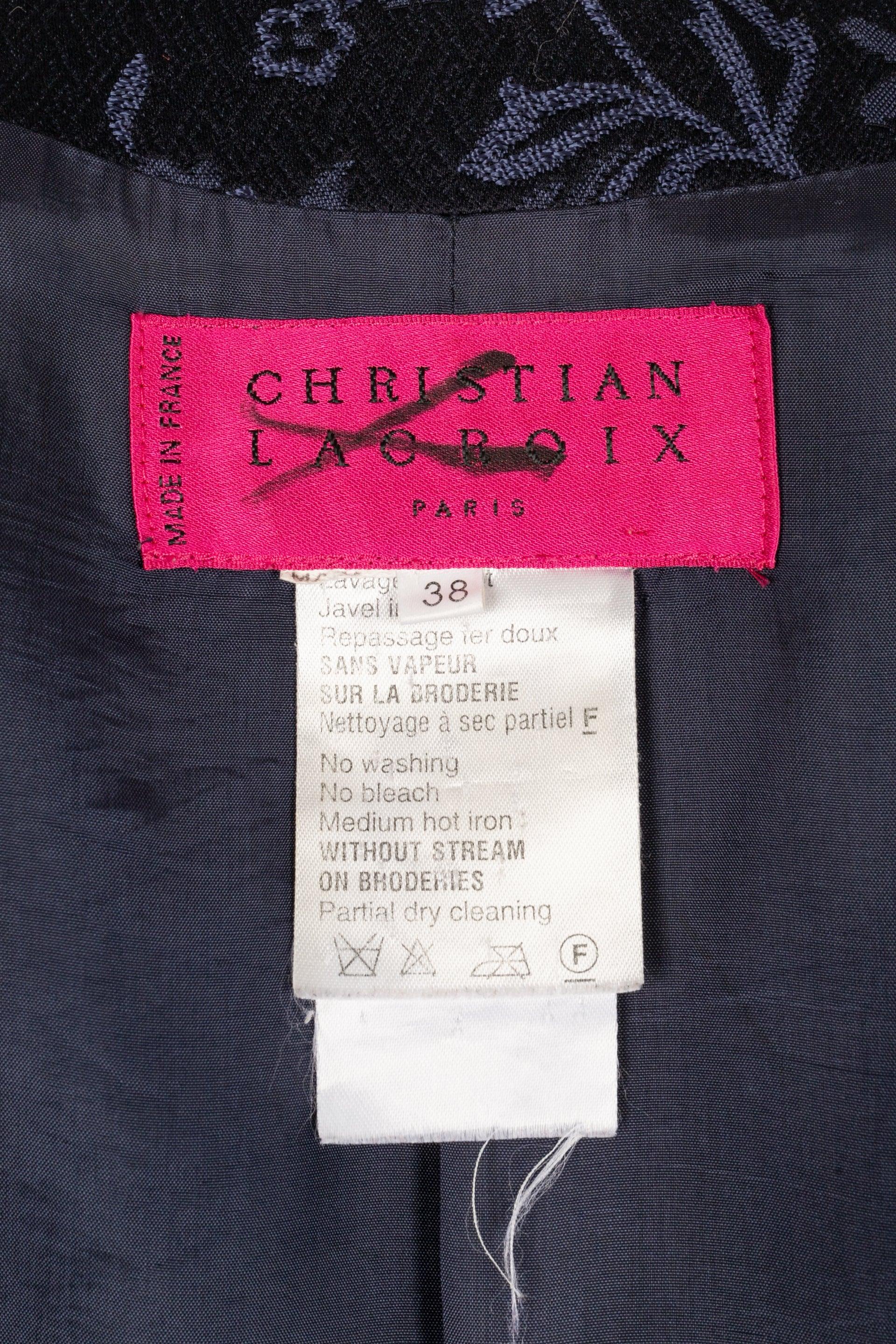 Ensemble tailleur jupe bleu de Christian Lacroix en vente 5
