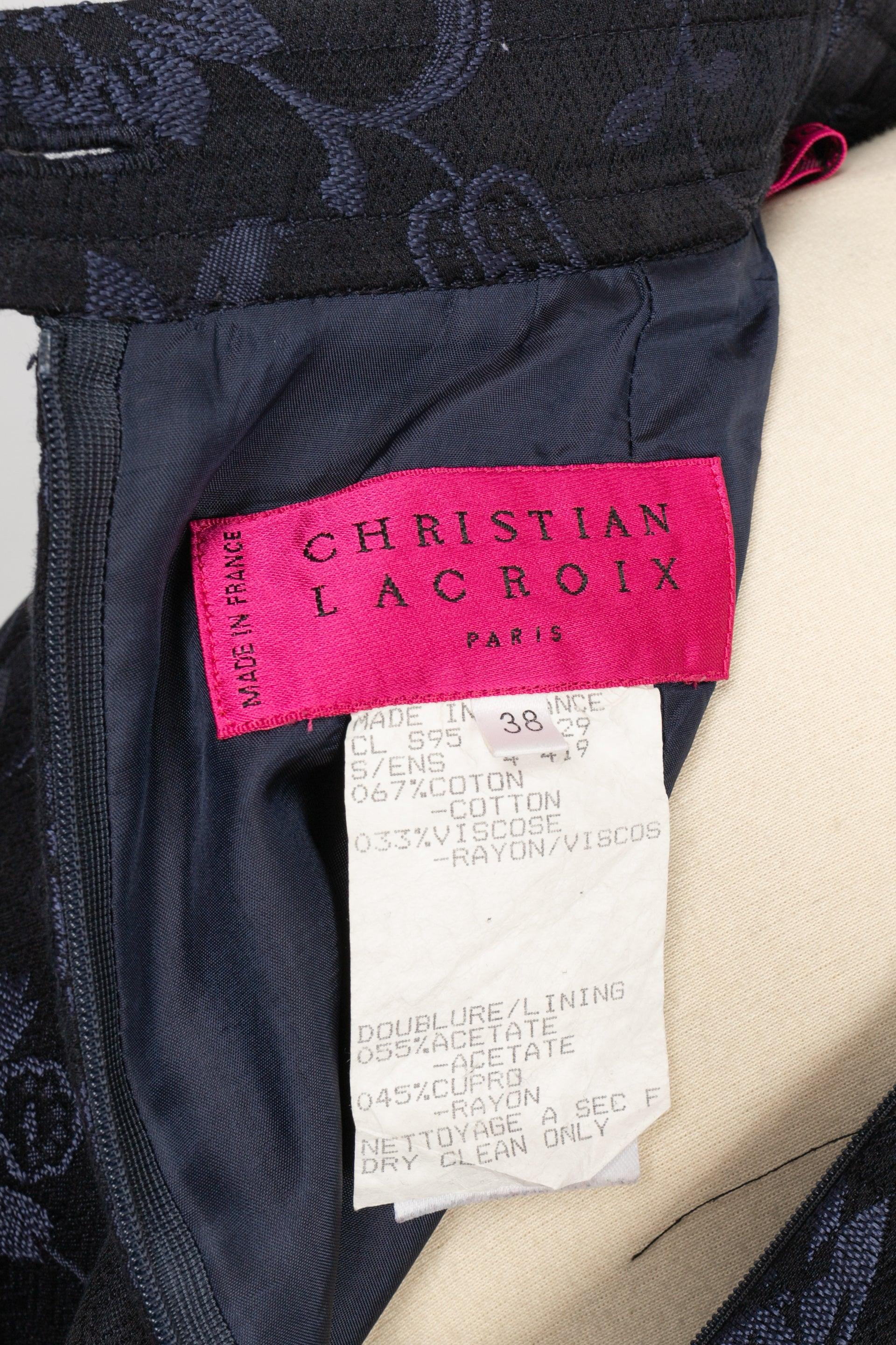 Christian Lacroix Blue Skirt Suit Set For Sale 7