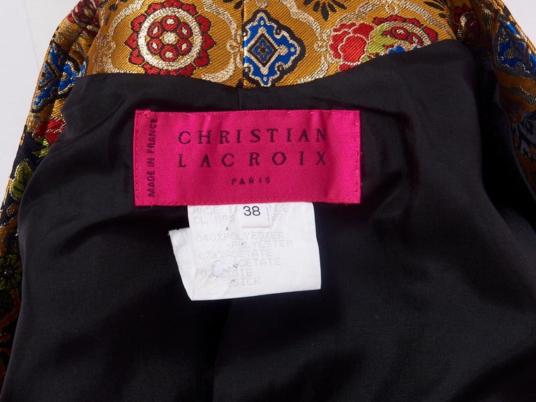 Christian Lacroix Brocade Fitted Jacket In Good Condition For Sale In New York, NY