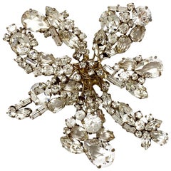 Vintage CHRISTIAN LACROIX Brooch In Swarovski Brilliants