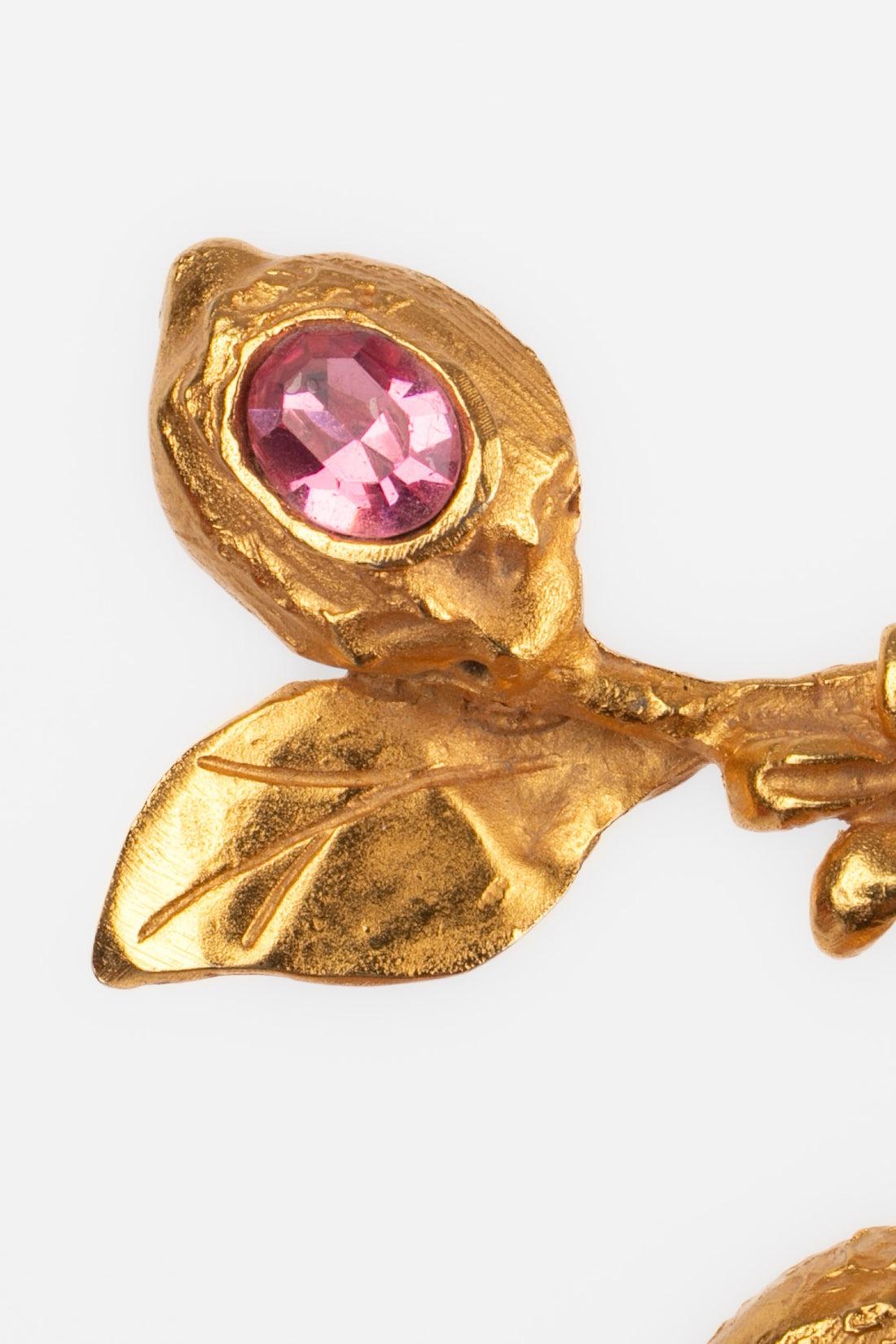 Christian Lacroix Brooch with Rhinestones For Sale 1