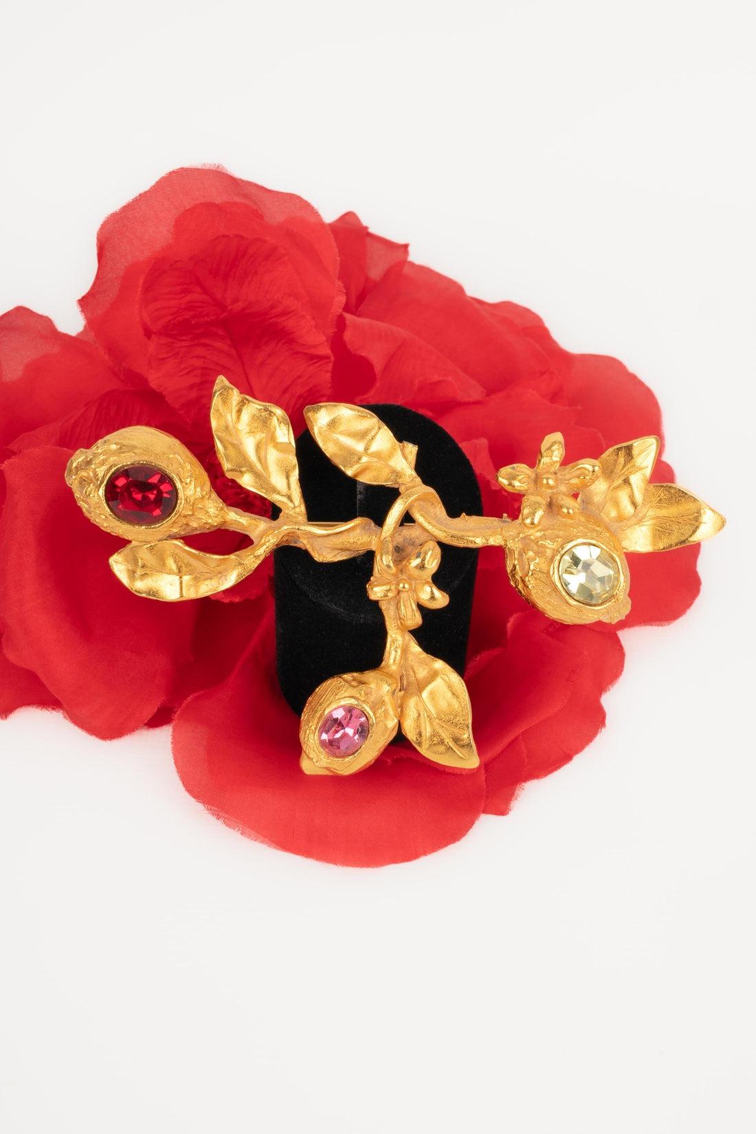 Christian Lacroix Brooch with Rhinestones For Sale 5