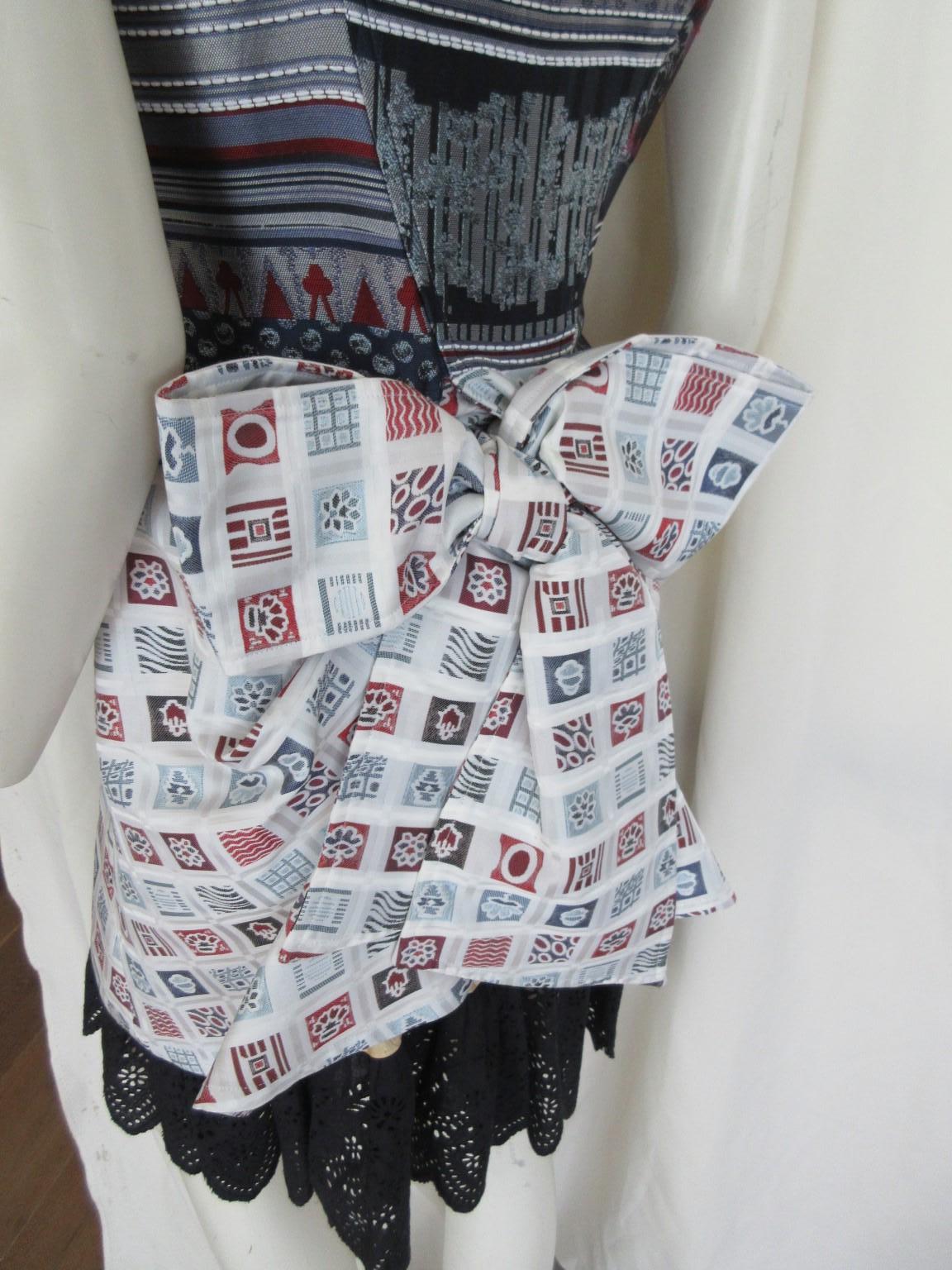 Gray Christian Lacroix Bustier Dress with Bow at Back Small For Sale