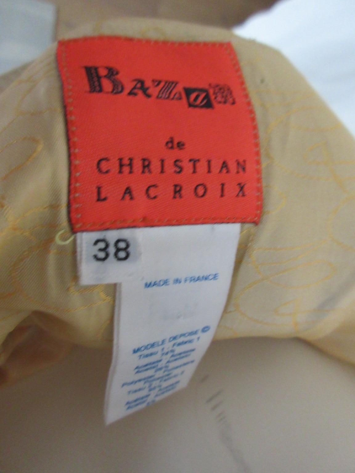 Christian Lacroix Bustier Dress with Bow at Back Small For Sale 1