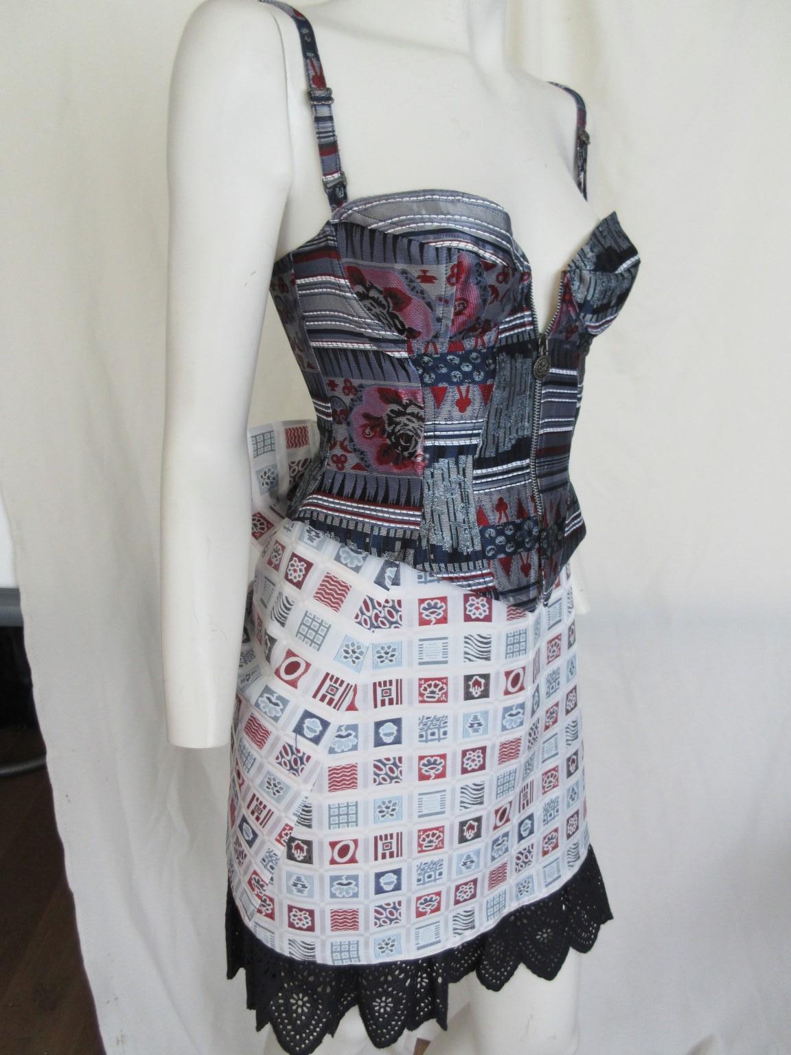 Christian Lacroix Bustier Dress with Bow at Back Small For Sale 3