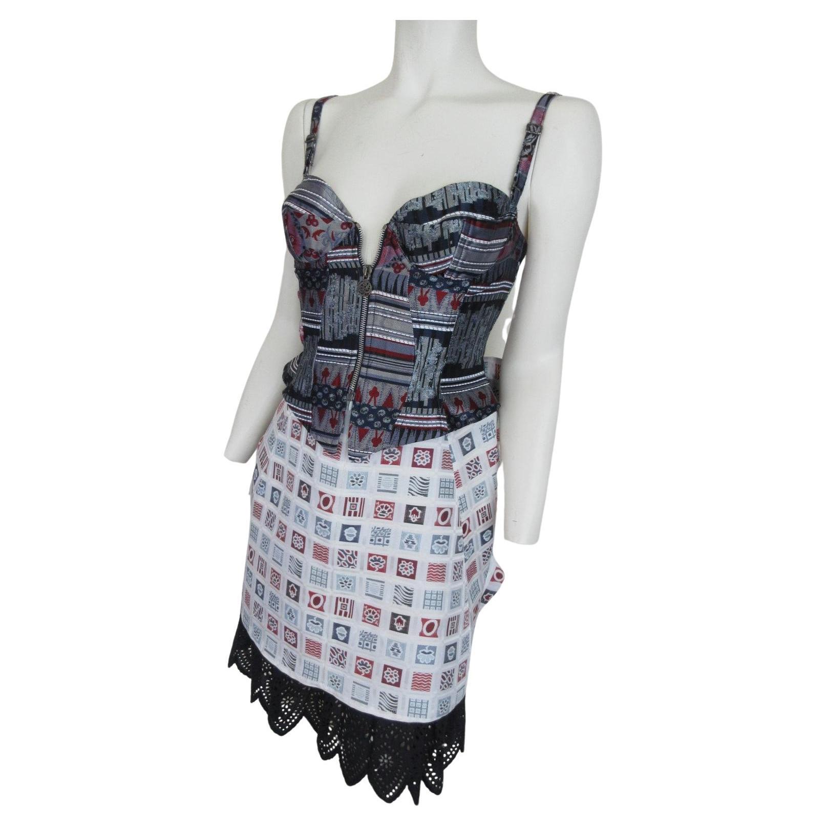 Christian Lacroix Bustier Dress with Bow at Back Small For Sale