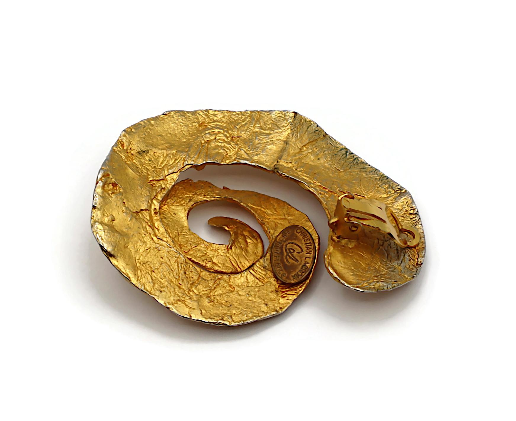 CHRISTIAN LACROIX by CHRISTIANE BILLET Vintage Massive Clip-On Earrings For Sale 8