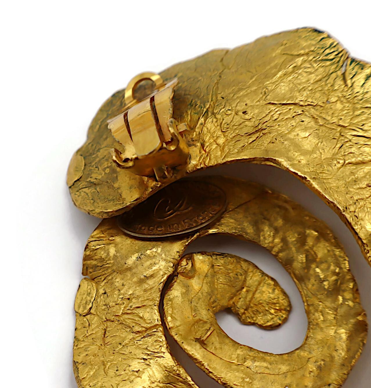 CHRISTIAN LACROIX by CHRISTIANE BILLET Vintage Massive Clip-On Earrings For Sale 10