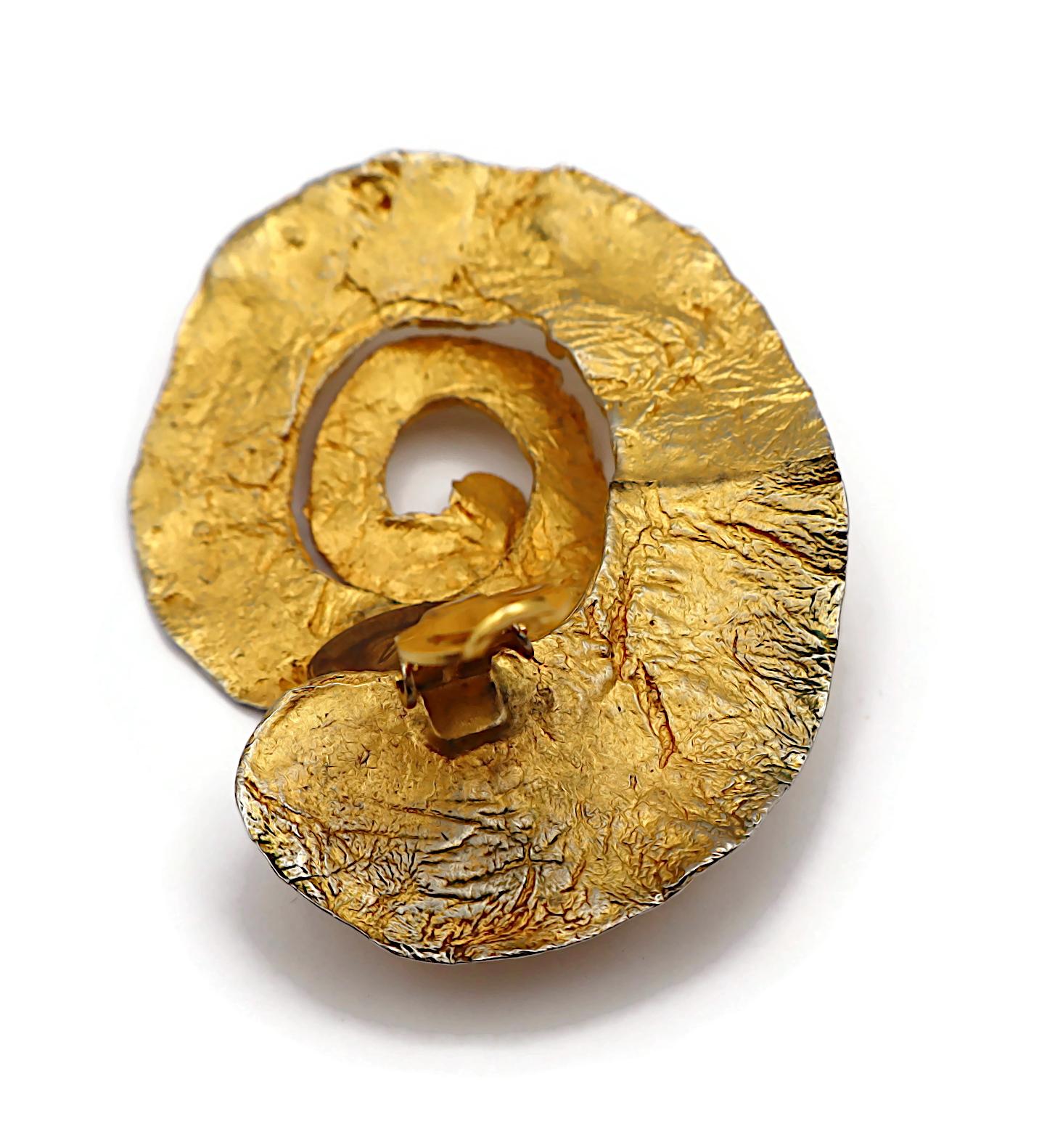 CHRISTIAN LACROIX by CHRISTIANE BILLET Vintage Massive Clip-On Earrings For Sale 11