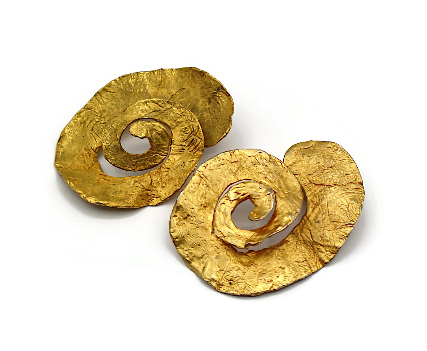 CHRISTIAN LACROIX by CHRISTIANE BILLET Vintage Massive Clip-On Earrings For Sale 1
