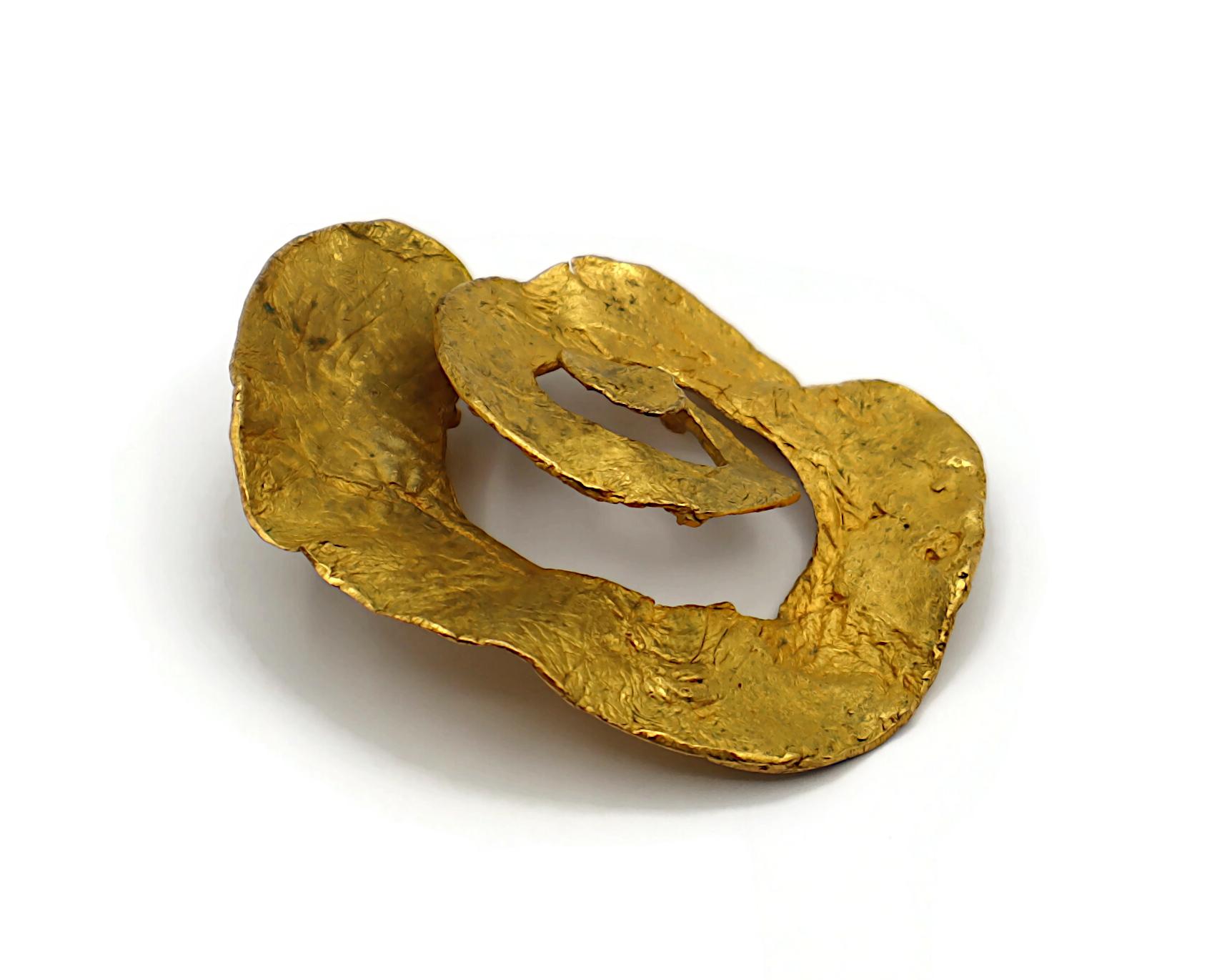 CHRISTIAN LACROIX by CHRISTIANE BILLET Vintage Massive Clip-On Earrings For Sale 3