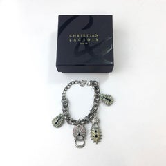 CHRISTIAN LACROIX Chain Bracelet in Silver Metal with Charms