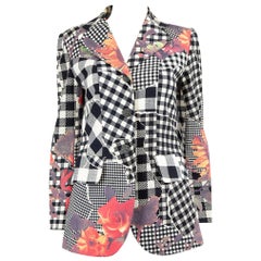 Christian Lacroix, veste à carreaux à motif floral, taille M