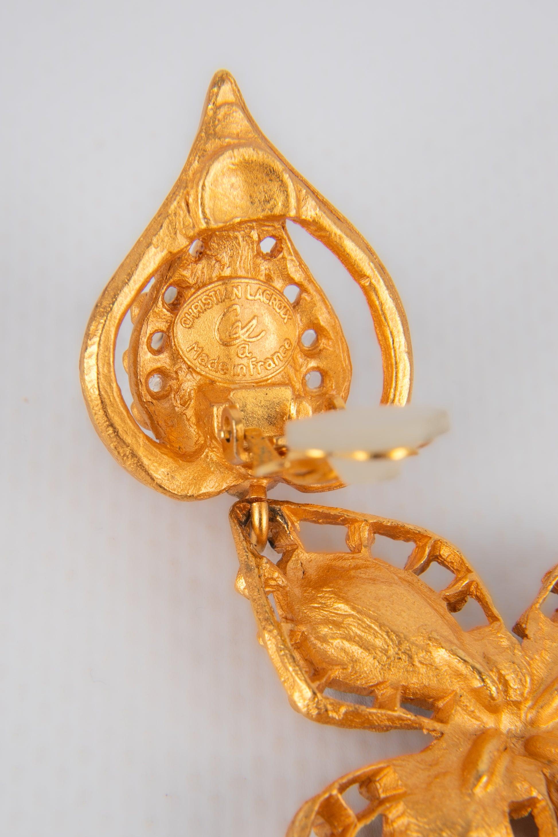 Christian Lacroix Clip-on Earrings with Rhinestones 2