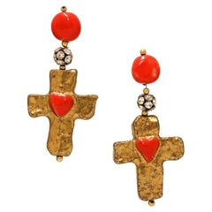 Christian Lacroix Clips Retro Earrings