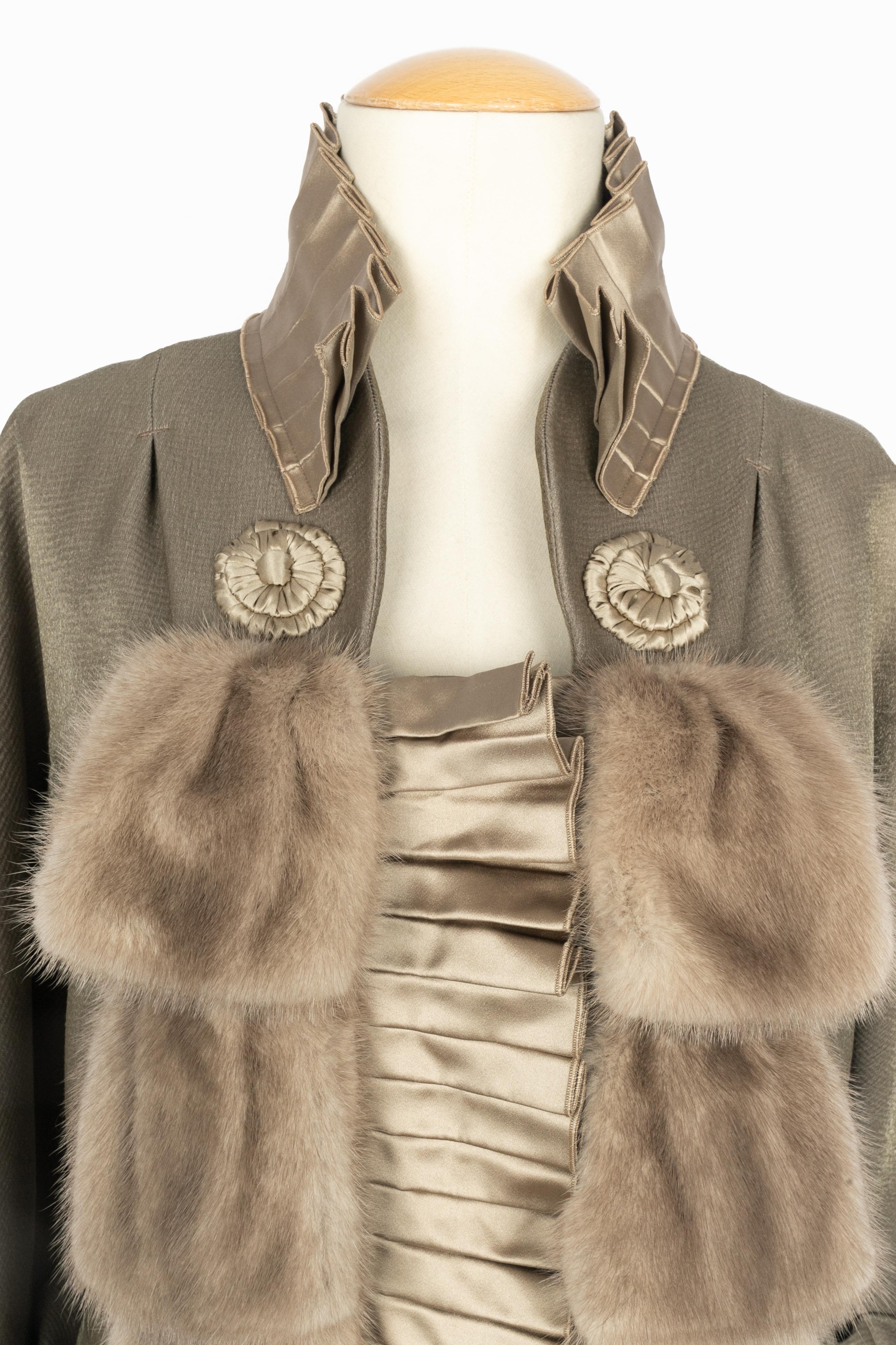 Marrone Cappotto Christian Lacroix anni 2000 in vendita