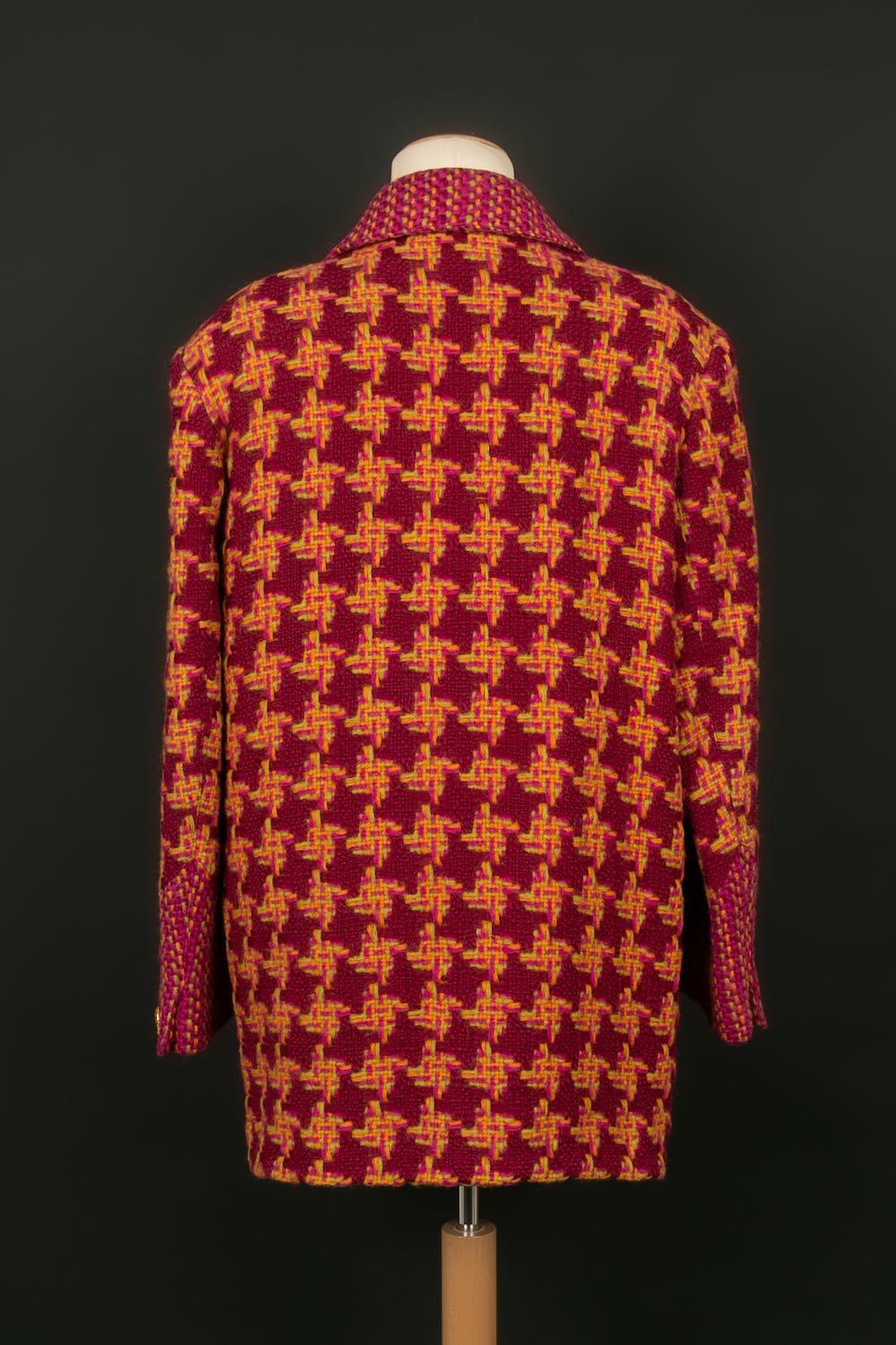 Red Christian Lacroix Coat in Wool, Fall 1990 For Sale
