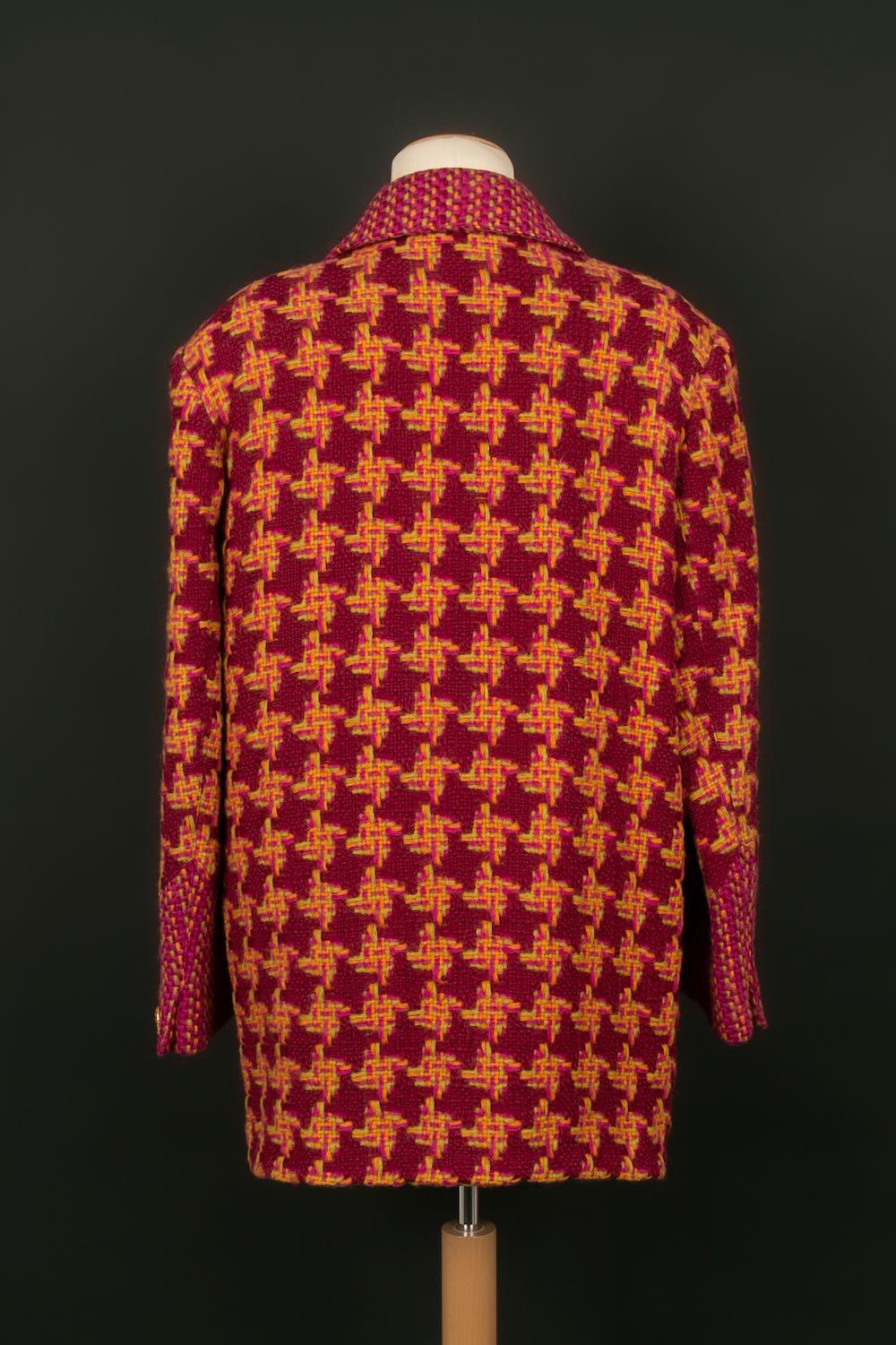 Rosso Christian Lacroix Cappotto in lana, Autunno 1990 in vendita