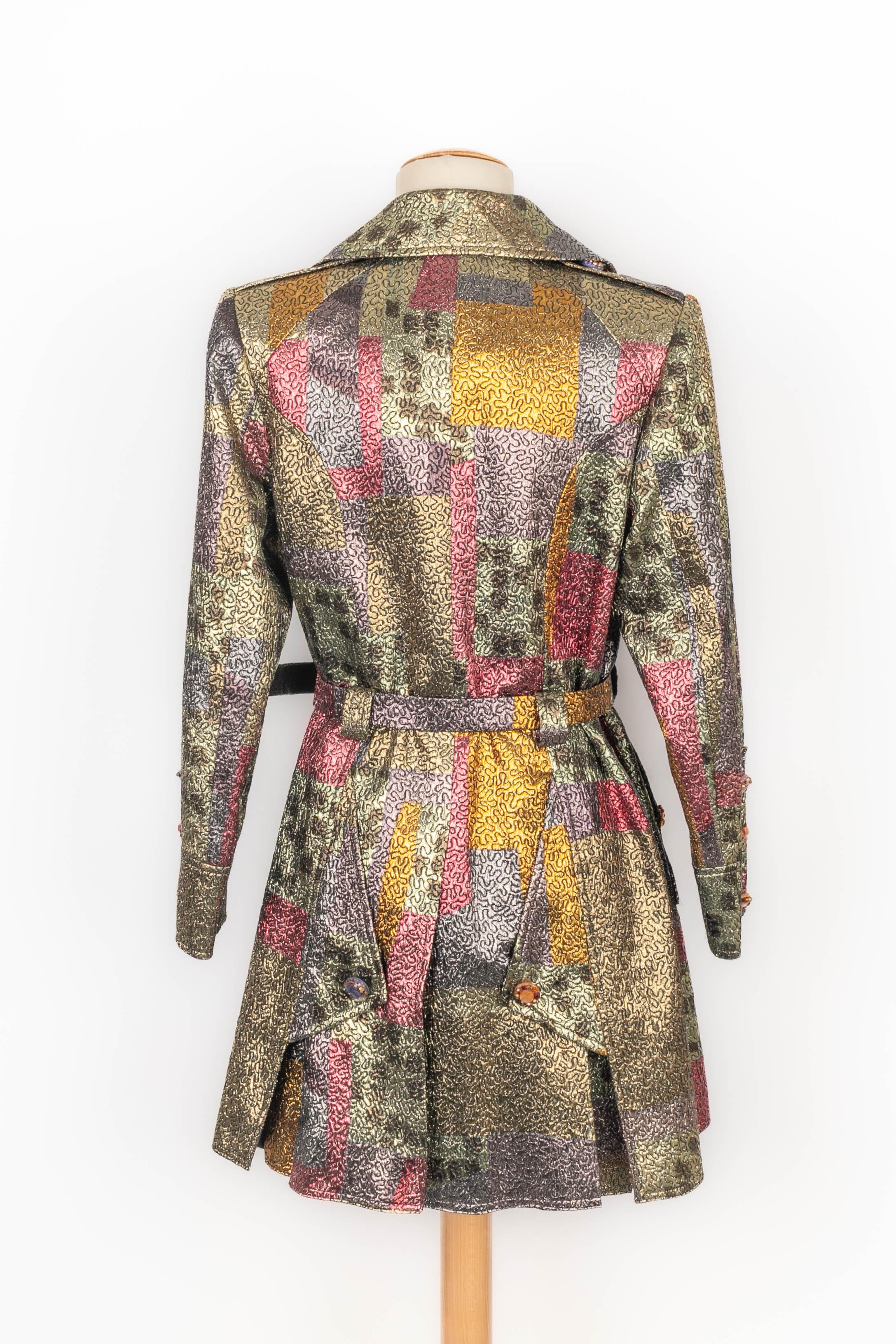 Beige Christian Lacroix coat Winter 1997 For Sale