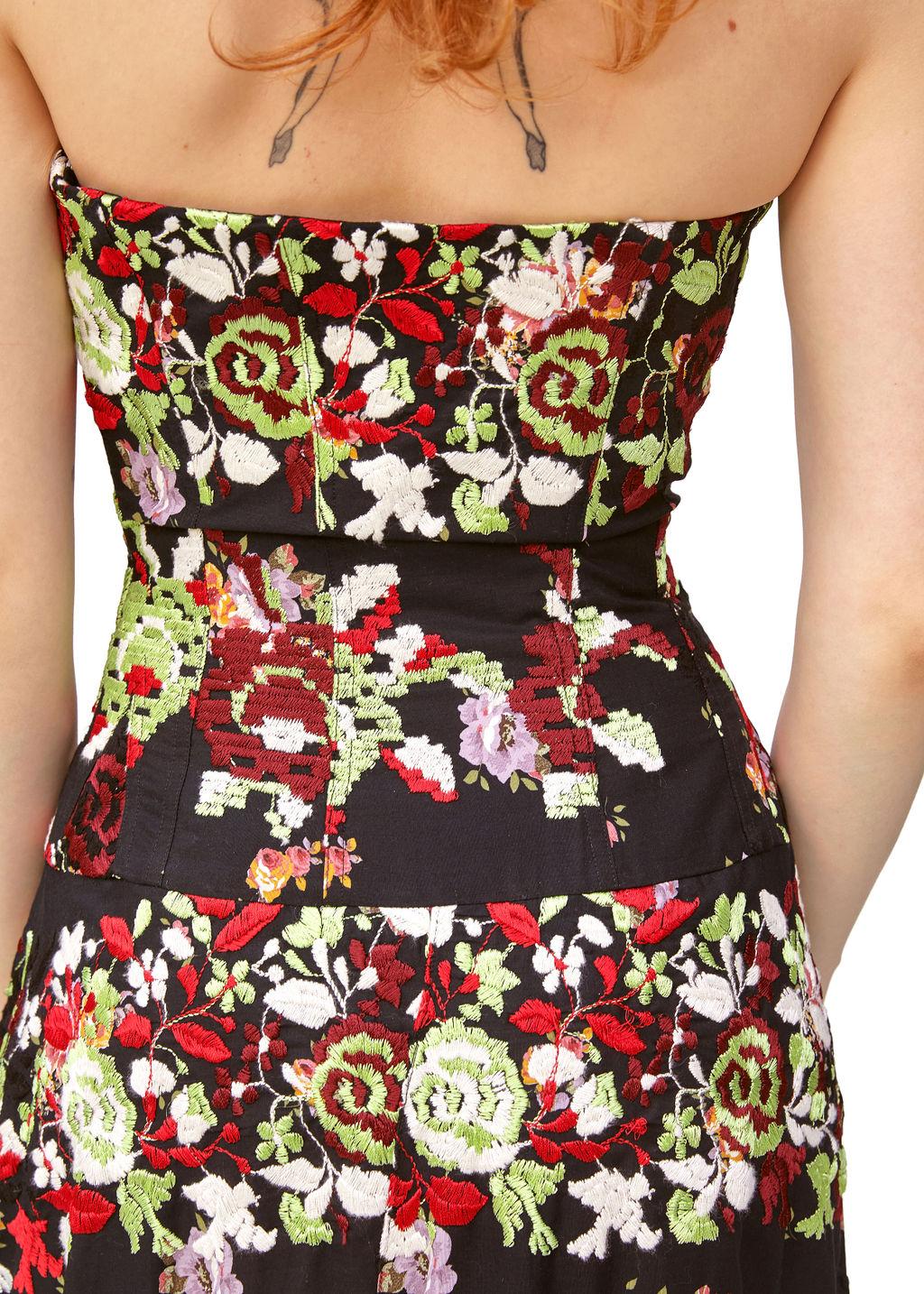 Women's Christian Lacroix Corseted Embroiderd Strapless Gown with Cape For Sale