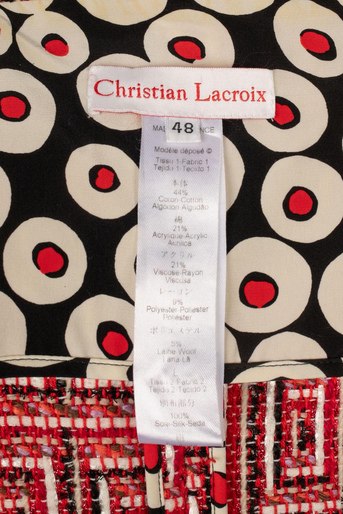 Christian Lacroix Cotton Tweed Suit For Sale 5