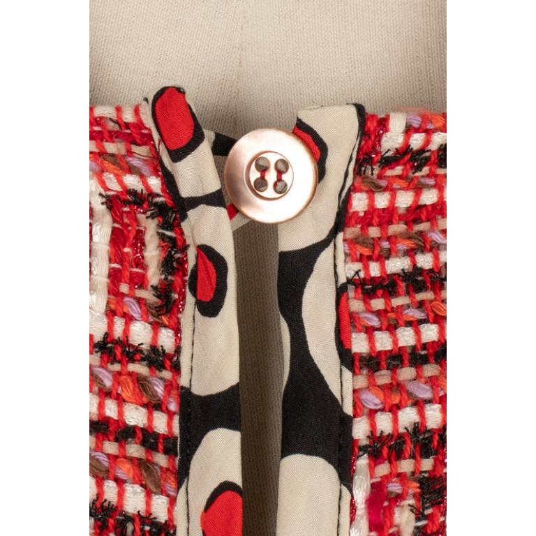 Christian Lacroix Cotton Tweed Suit For Sale 4