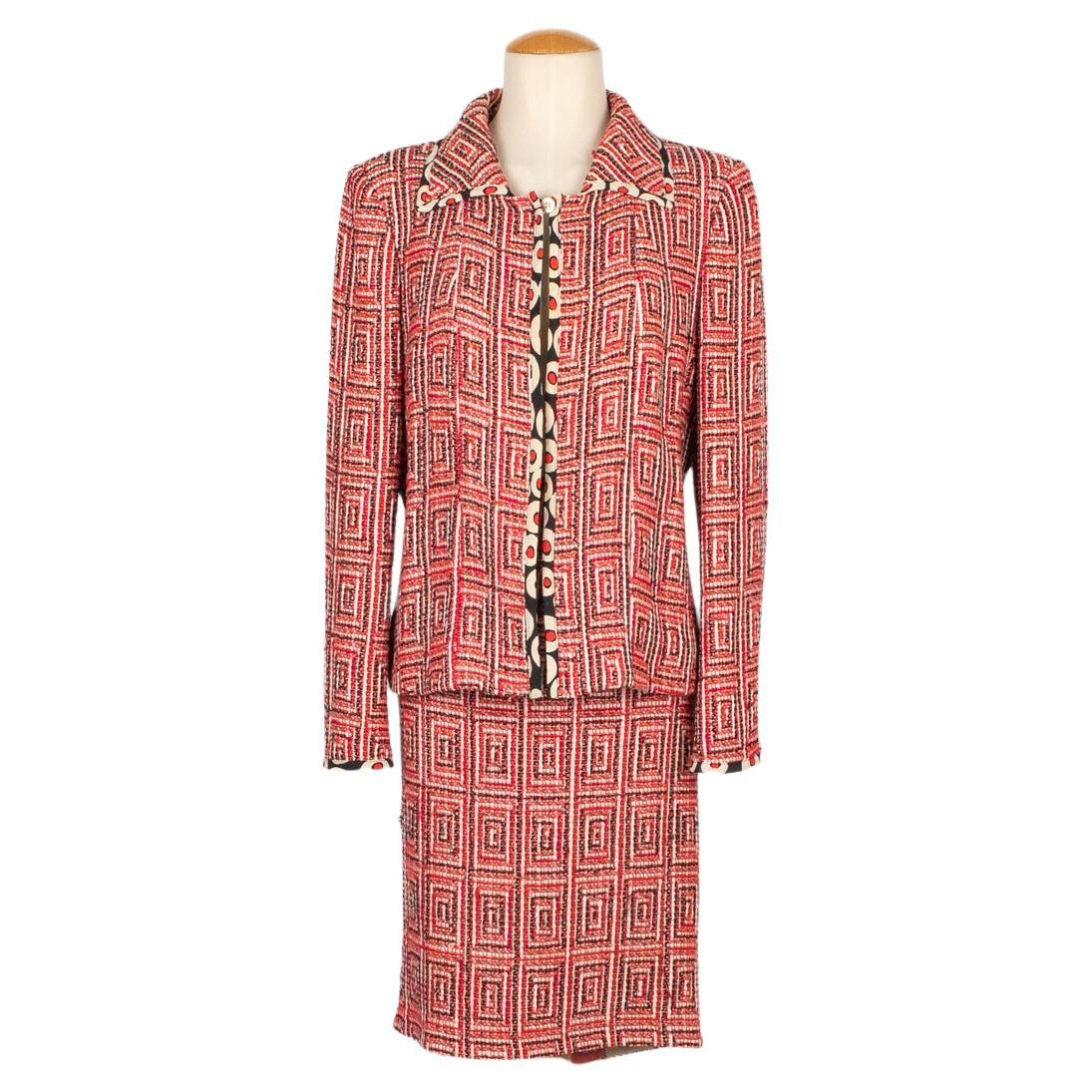 Christian Lacroix Cotton Tweed Suit For Sale