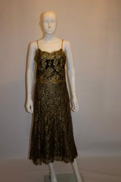 Christian Lacroix  Goldfarbenes Spitzenkleid