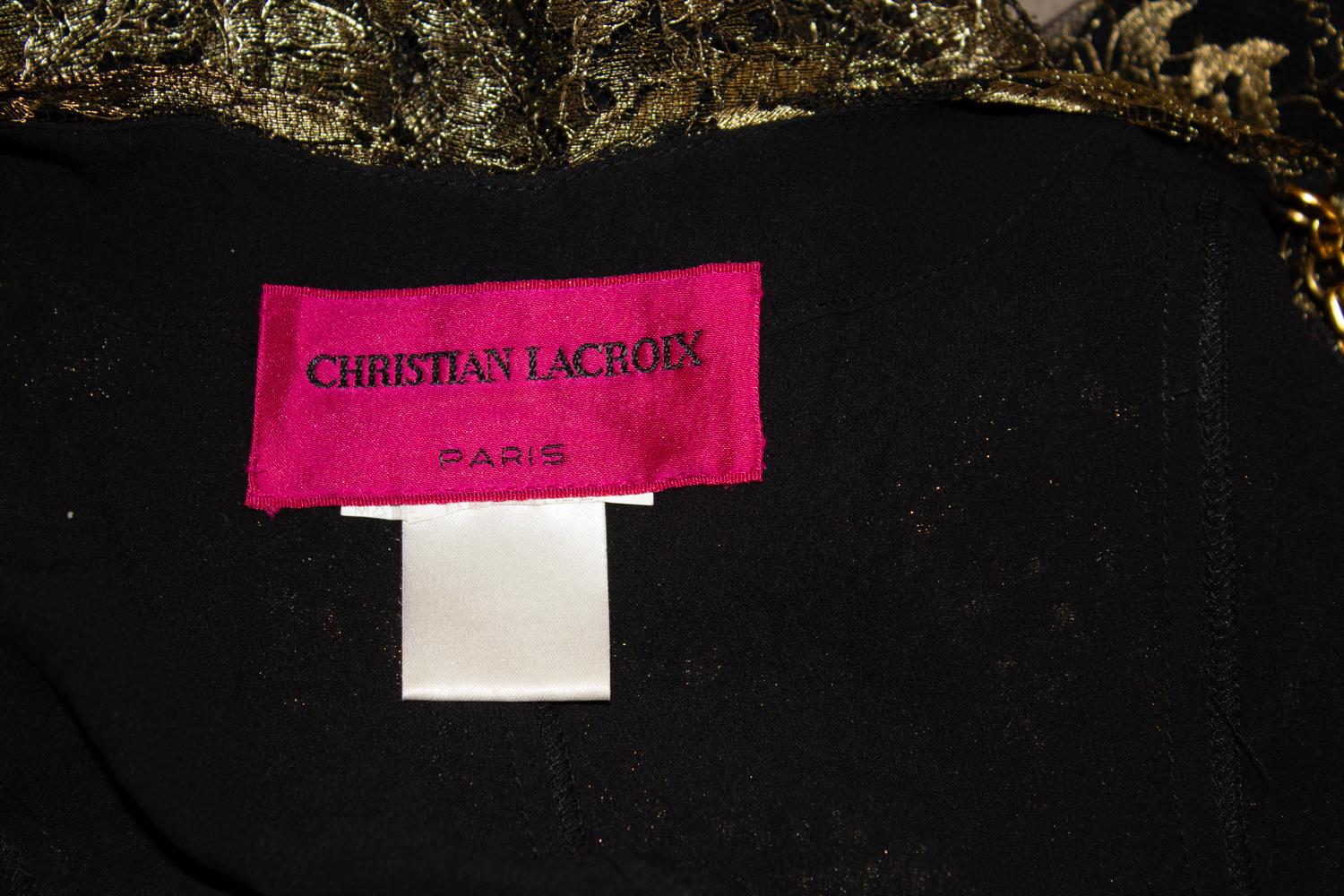 Christian Lacroix  Goldfarbenes Spitzenkleid im Angebot 3