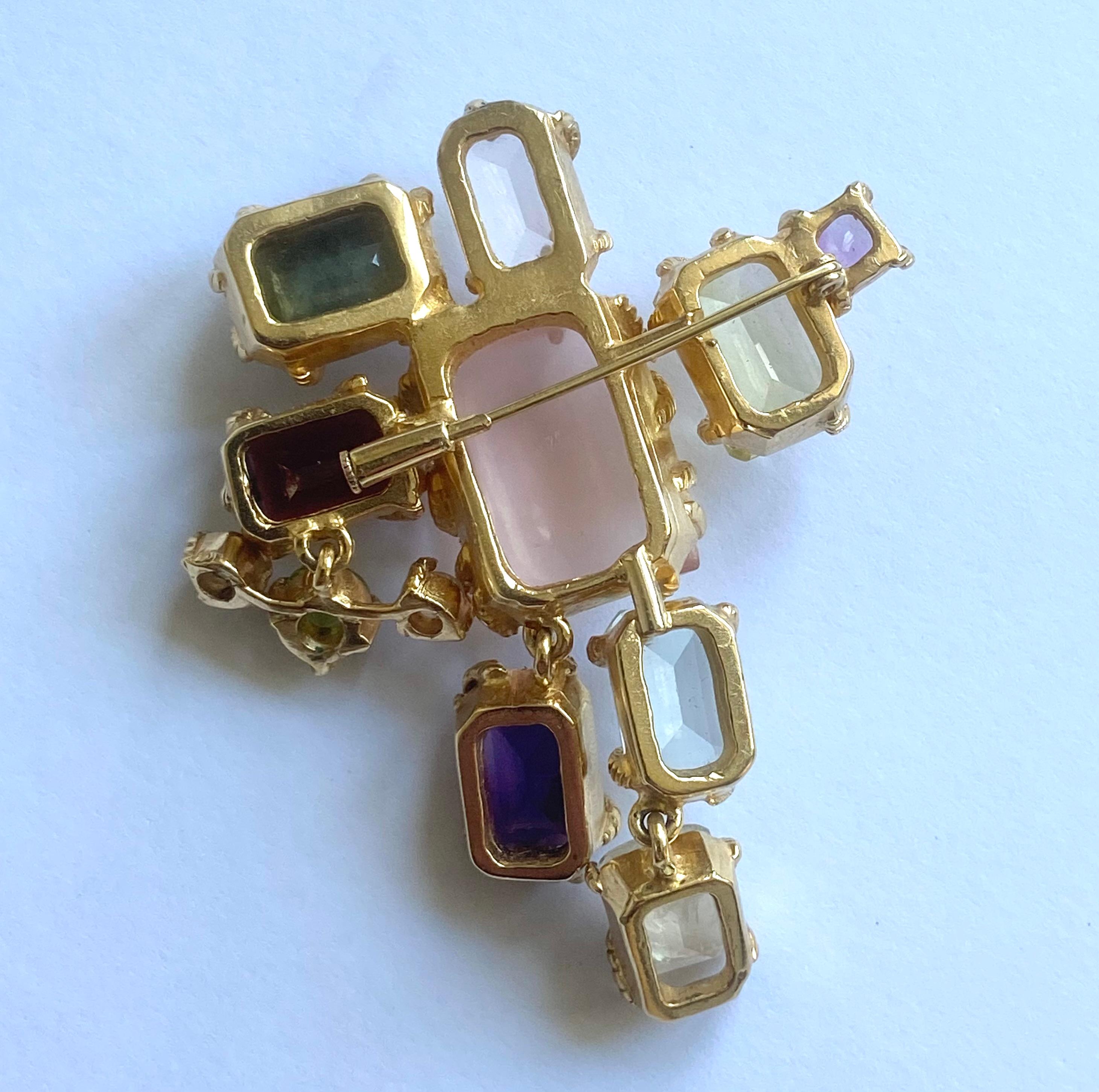 Christian LaCroix cross Brooch For Sale 1