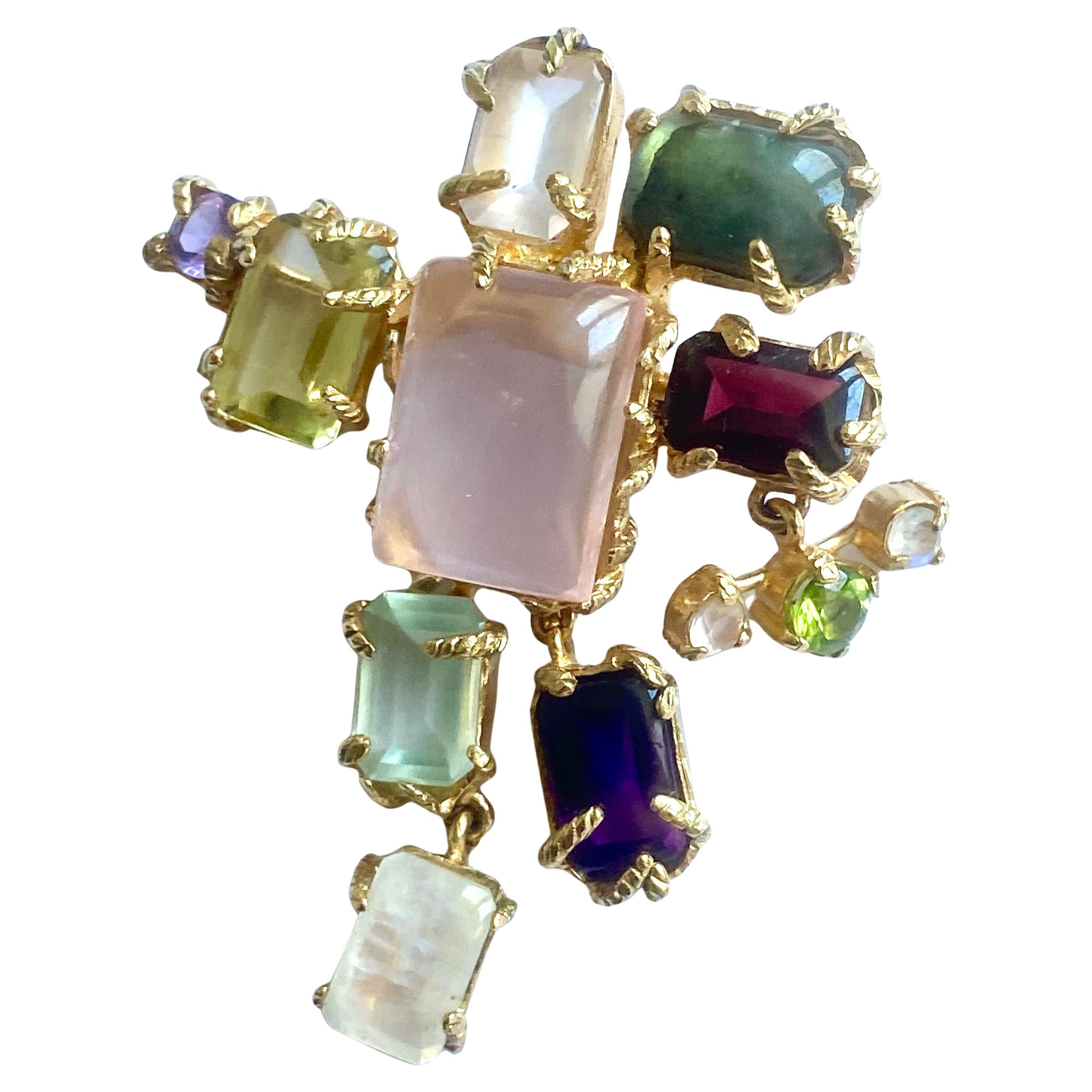 Christian LaCroix cross Brooch For Sale