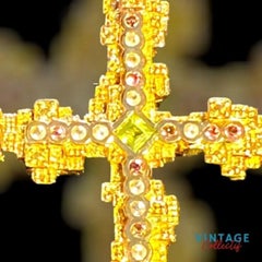 Christian Lacroix cross pendant brooch
