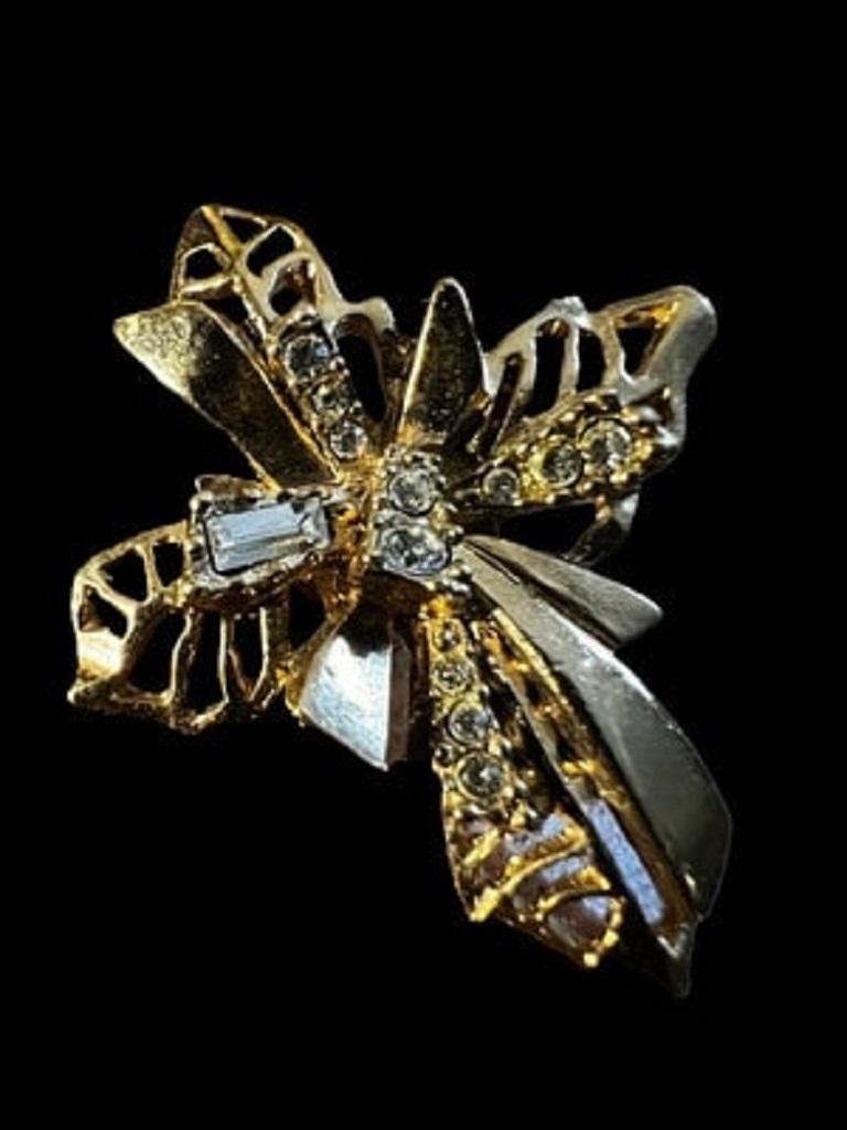 Women's Christian Lacroix cross pins brooch