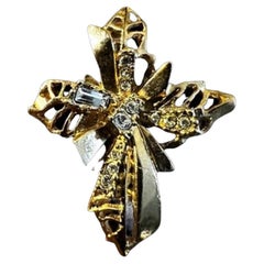 Christian Lacroix cross pins brooch