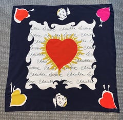 Christian Lacroix Cupid and Hearts Signature Silk Scarf