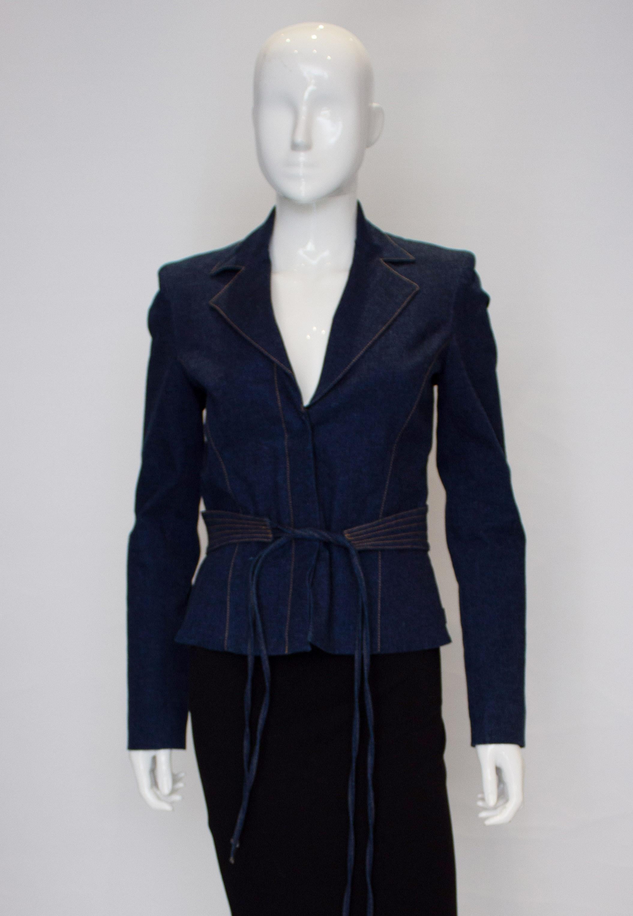 Black Christian Lacroix Denim Jacket For Sale