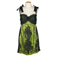 Pale green cocktail dress with belt Christian Lacroix Jean's For Sale at  1stDibs