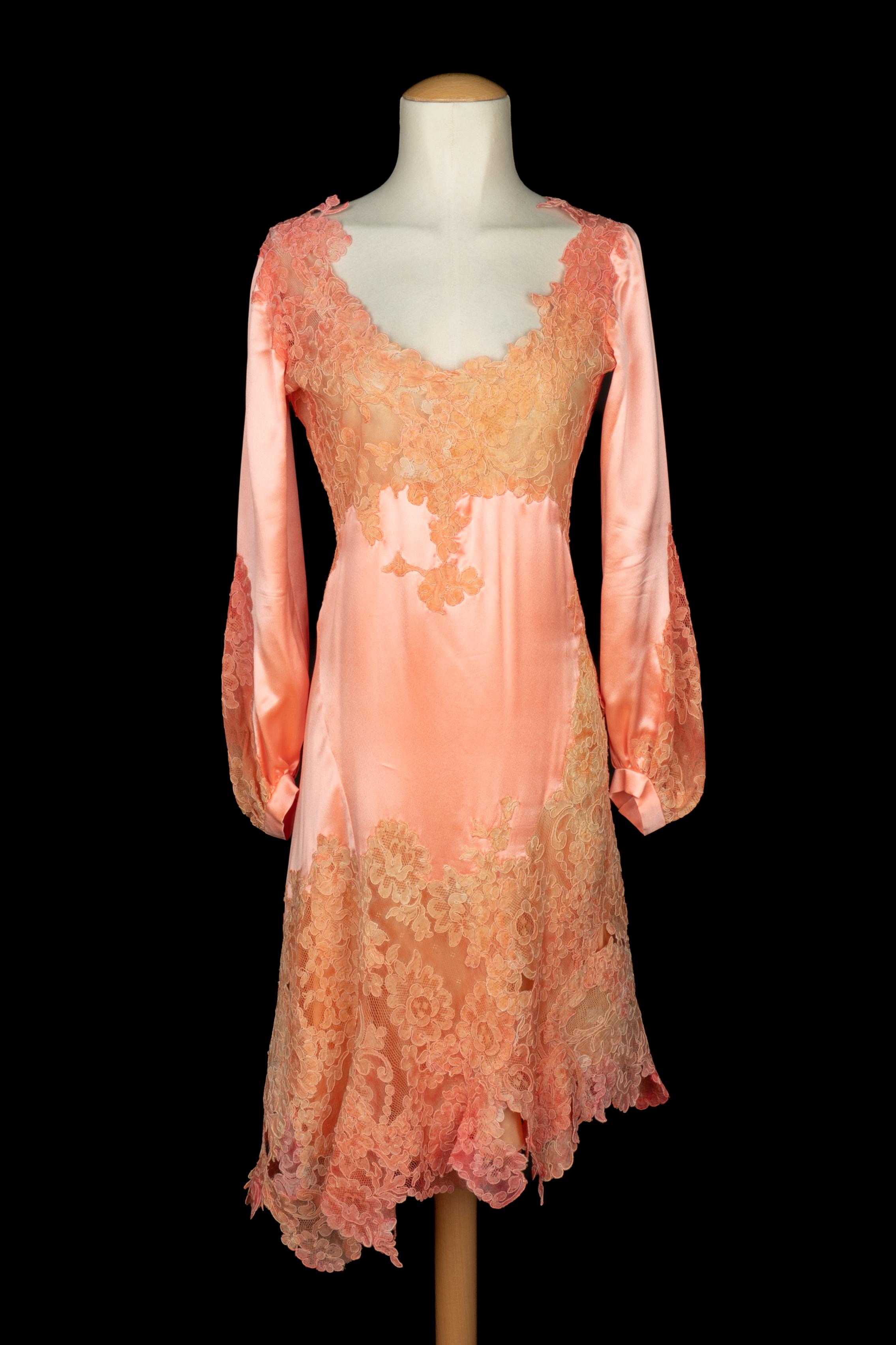 Orange Robe haute couture Christian Lacroix en vente