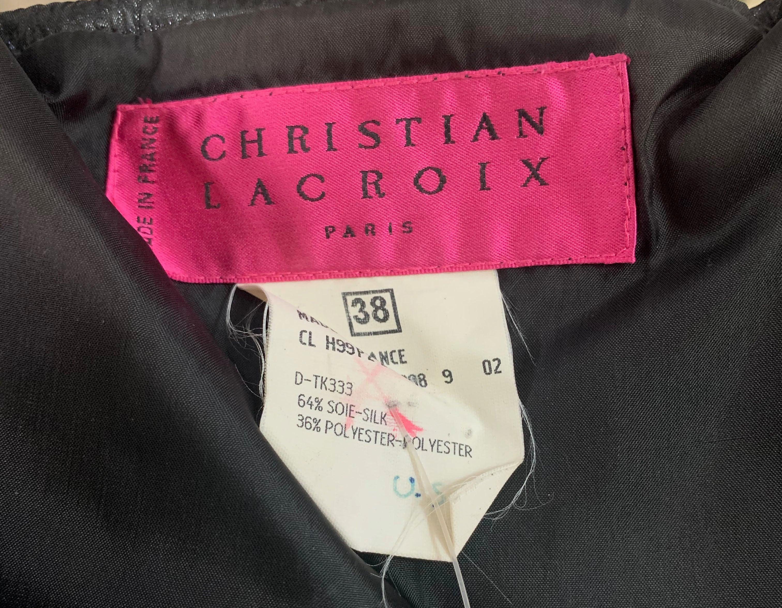 Christian Lacroix dress Strapless Matelasse w/ Oversize Paillettes, 1990s In New Condition For Sale In Los Angeles, CA