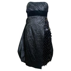Christian Lacroix dress Strapless Matelasse w/ Oversize Paillettes, 1990s
